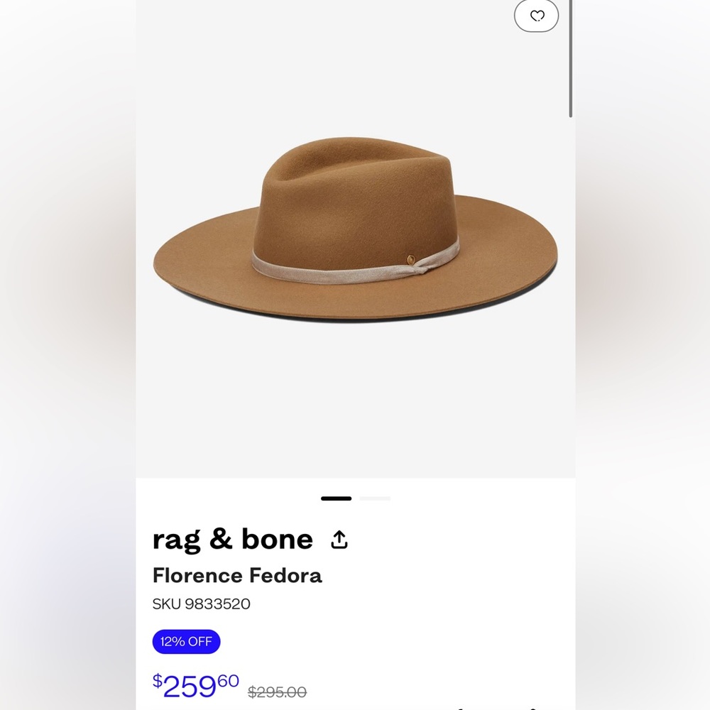Rag & Bone Camel Florence Fedora